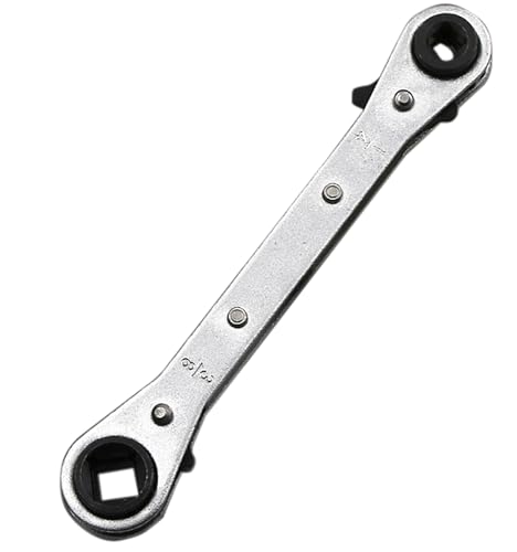 YIKANGHENG 4 In 1 Ratchet Wrench, SAE Ratcheting Wrench Diameter 3/16 In, 1/4 In, 3/8 In, 5/16 In High Carbon Steel for Repairing (SAE)
