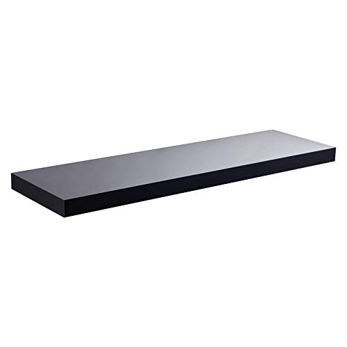 iTrend High Gloss Black Floating Wall Shelf 60CM