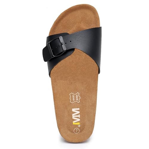 Image of WTW Women's Suede Cork Footbed Sandals Slide for Women with Arch Support