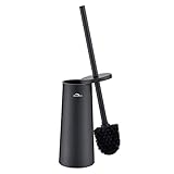 Cepillo con diseño cerrado: tubo interior de polipropileno extraíble, plástico con superficie de acero inoxidable negro. El diseño cerrado garantiza una limpieza óptima y mantiene alejadas las bacterias, el moho y el moho.