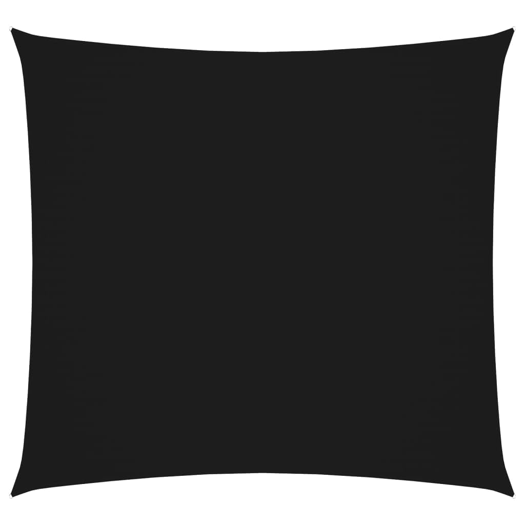 Voile de ombre noire 6x6 m en Oxford haut de gamme et acier inox