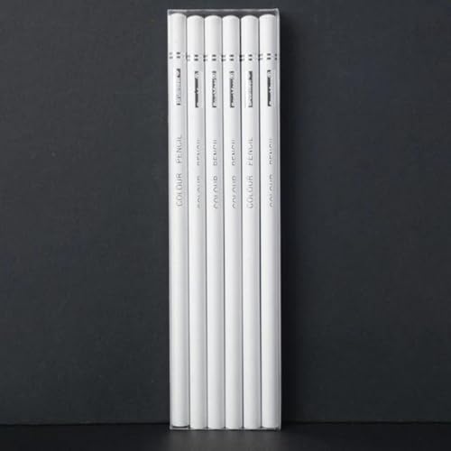 KIT 6 LAPIS PINTURA DESENHO PROFISSIONAL BASE OLEO BRANCO