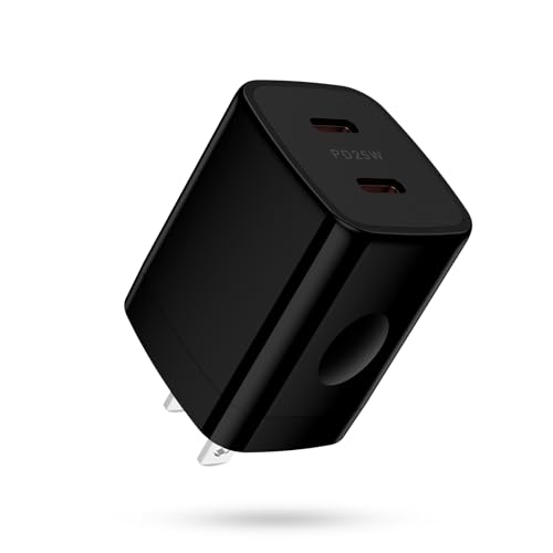 Charger Block 25W USB C Android Wall Charger Box 2 Port Super Fast Dual Charging Plug Power Adapter Compatible with Samsung Galaxy S26 S25 Ultra A17 A36 A56 A15 A35 A16 A55 S24 A14 S23 FE A25 iPhone