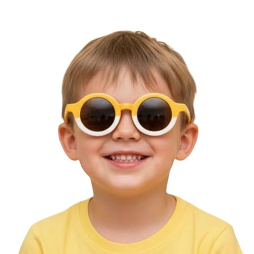 Image of BEMBIKA Fashionable Sunglasses For Kids Baby Girls And Baby Boys, Stylish Eyewear For Kids Dual Color Design Glasses For Fancy Style Goggles � (Caramel)