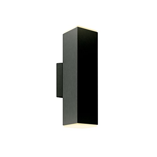 DALS Lighting LEDWALL-B-BK 4" Square LED Indoor/Outdoor Wall Rectangular Sconce, Black