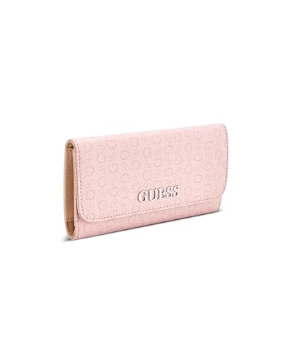 Image of Guess Rose Petal Printed Snap Button Abbas Slim Tri-Fold Wallet