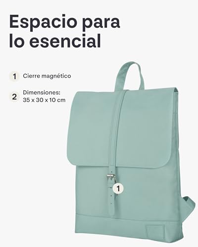 Mochila mujer Johnny Urban Mia negra para portátil y estudiantes 3