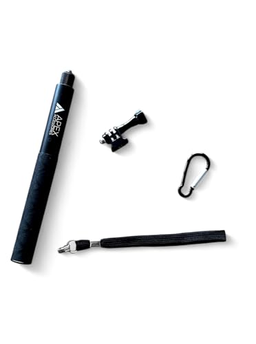 Apex Accessories Palo selfie invisible, extensible hasta 117 cm, 1 pieza, cámara de acción, varilla de aluminio para selfie, palo de mano, monopié, polo, barra telescópica - imagen 8