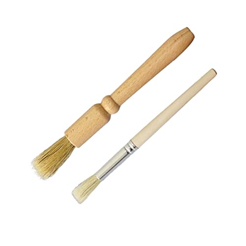 2 Piezas Cepillo de Limpieza para Molinillo de Café Adecuado para la Limpieza Manual de la Máquina de Café Limpieza del Teclado Cepillo de Barbacoa