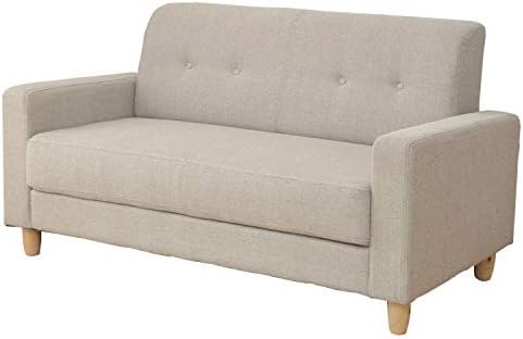Amazon|山善(YAMAZEN) カジュアルソファー(幅134)2人掛け ベージュ