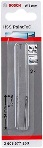 Bosch Professional 2 szt. HSS wiertło spiralne PointTeQ (do metalu, 1 x 12 x 34 mm, akcesoria wiertarko-wkrętarki)