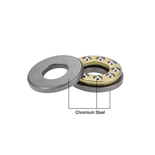 Roulements à billes de poussée F7-17M 7x17x6mm en acier allié pour guidage précis - 2