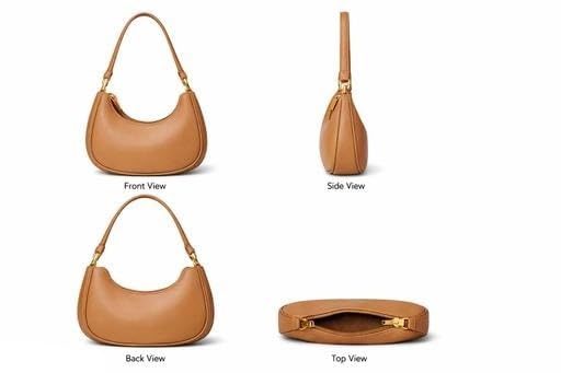 Image of Self Design PU Handbag for Women Ladies Casual Travel Shopping Office Shoulder Carry Bag