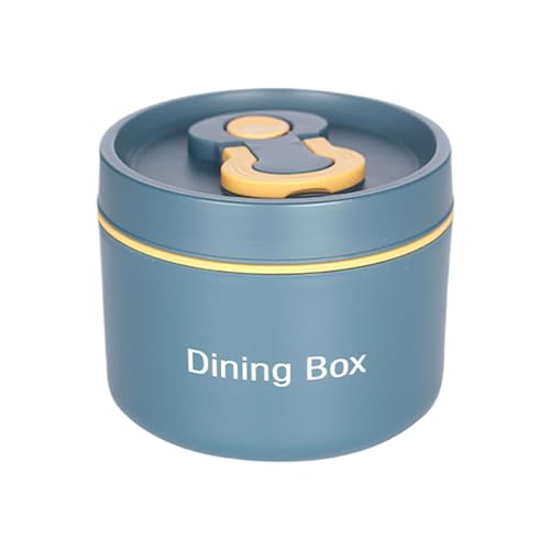 Envase de alimentos aislado – Tarro aislado de 650 ml con cuchara – Caja de almuerzo aislada de acero inoxidable – Caja de almuerzo impermeable – Contenedor de aperitivos con asa para viajes