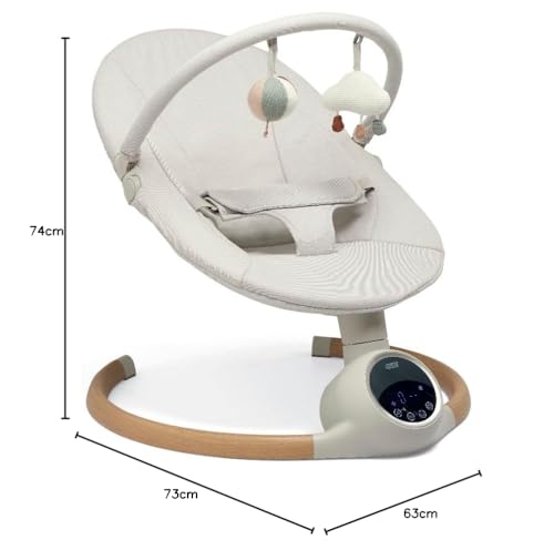 Miniatura 8 de Mamas Papas Alto Smart Baby Swing, Pantalla Táctil, Multivelocidad, Melodías, Bluetooth Y Control Remoto, Cachemira