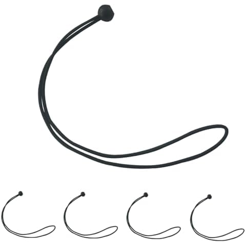 Trash Can Bands, Black,Fits 13 to 30 Gallon Trash Cans, Two or more Bandages can Be Connected to Fit Any Size Garbage Bag Elastic Rubber bands, Durable Rubber Bands with strong elasticity (2.3 Feet-5PCS) Cover