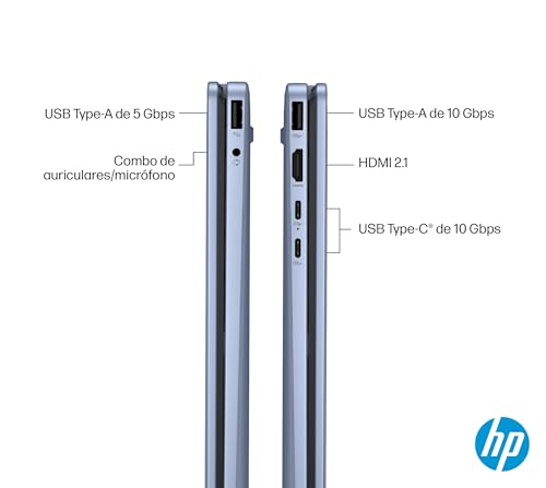 HP OmniBook 5 Flip 14-fp0009ns - Ordenador portátil táctil Convertible de 14" 2K (Intel Core i5-1334U, 16GB RAM, 512GB SSD, Intel Iris Xe Graphics, Windows 11 Home) Azul - Teclado QWERTY Español - imagen 3