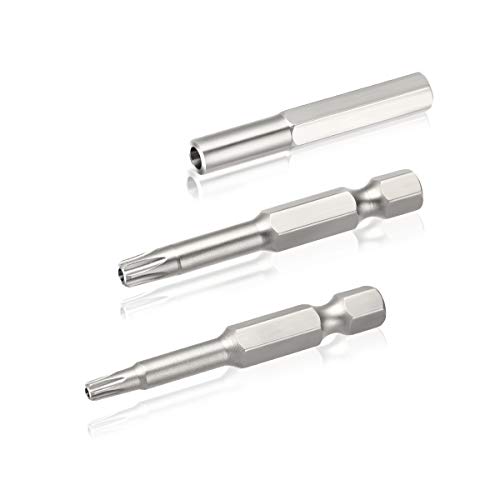 Aieve Set di punte per cacciavite, composto da 2 punte esagonali T15, T25 per viti Torx e 1 chiave a testa ovale, per macchine da caffè Krups AEG