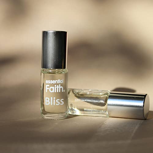 Essential Faith Bliss Perfume Oil Roll On - Long Lasting Luxurious Scent Essential Perfume Oil Fragrance For Face, Body, Skin Care With Notes Of Coconut, Florals, Driftwood Aromatherapy 0.16 Ounce #TOP1