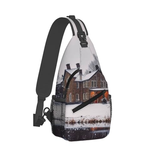 Bolsa tipo sling negra para hombre y mujer miniatura 7