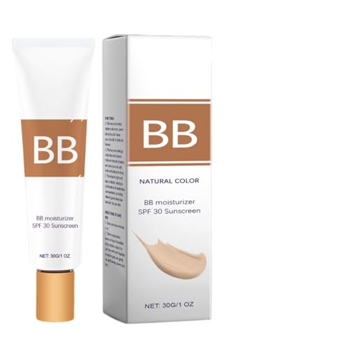 BB con protección solar - 30 g de hidratante con color SPF 30 | Base ligera de cobertura total | Iluminador de la piel Maquillaje Cosmético Uso diario