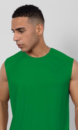 ODODOS Men's Quick Dry Athletic Tank Tops UPF 50+ Sun Protection SPF Workout Sleeveless Muscle Shirts4