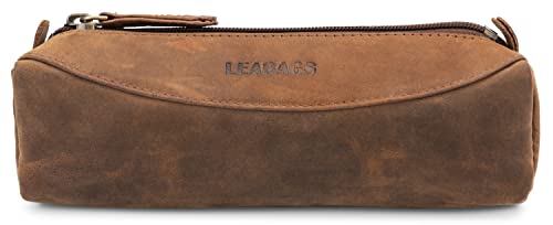 LEABAGS Fort Rock 4250918924783 - Estuche de Piel auténtica de búfalo Vintage, Rojo Cover