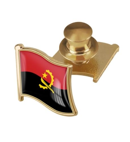 Image of vmcoatdu Country Flag Backs Locking Pin Keepers Locking Clasp Pin Badge International Travel Brooch Metal Alloy Souvenir Pin 0.75x0.7 Inch Small Pin