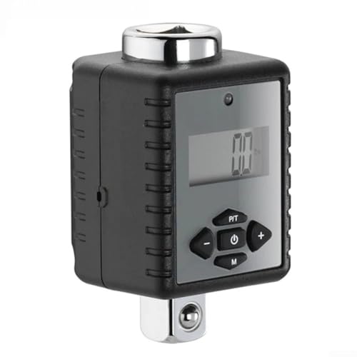 AugustknowU Adaptador de llave dinamométrica digital de 1/2 pulgada, 2-200 Nm, herramienta automotriz profesional con función de memoria LED para maquinaria, aviación, mantenimiento ferroviario