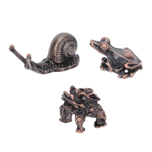 TOPBATHY 3 Unids Creativo Incensario Animales En Forma De Incienso Palo Soportes Latón Miniatura Incensario