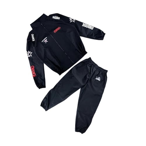 YOKKAO Sauna Suit Fight Team | Max Calorie Burn | Durable Design | Ideal for Weight Cutting & Conditioning | Heavy Duty Fabric | Black - Small