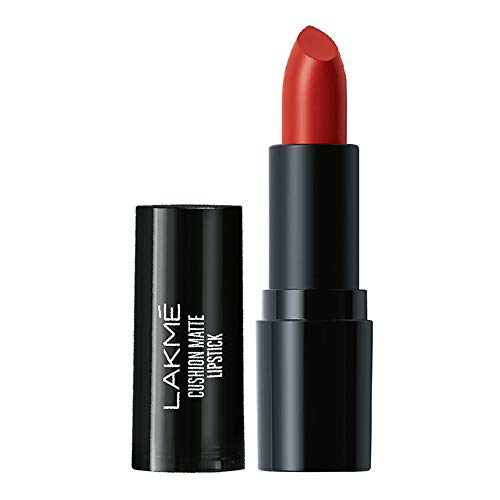 Image of Lakme Cushion Matte Lipstick, Red Rose, 4.5 g
