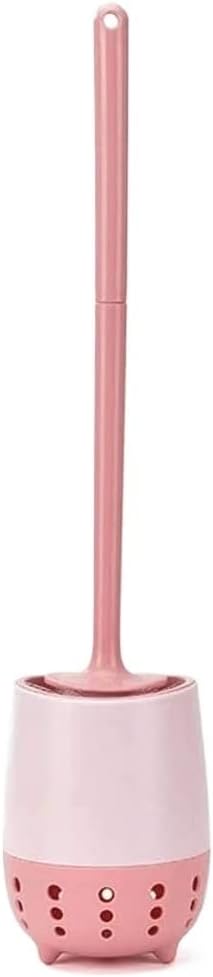 Toilet Bowl Brush Toilet Brush with Holder Toilet Brush and Holder Floor Standing and Wall Mounted Ventilation Slots Base Toilet Brush Set Long Handle Bathroom Brush Toilet Brush and Holder TOI