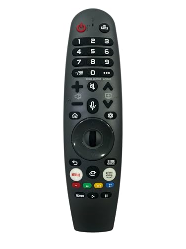 Image of Upix Compatible Reconnect Smart TV LCD /LED Remote No. 1318 | with Voice | with Netflix & Prime Video Function | with Mouse (Scroller) Point | Exactly Same Remote Will Only Work | Pairing is Required