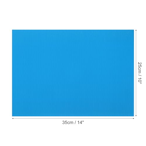 Image of uxcell 10pcs Corrugated Cardboard Paper Sheets,Sky Blue,14 inch x 10inch,for Craft and DIY Projects