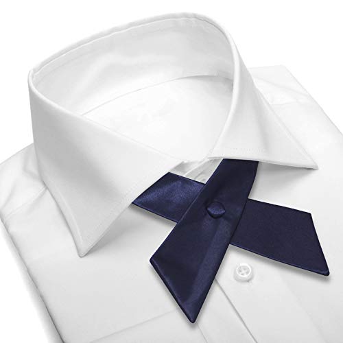 Image of Women's or Men's Crossover Neck Tie Solid Color Continental Tie