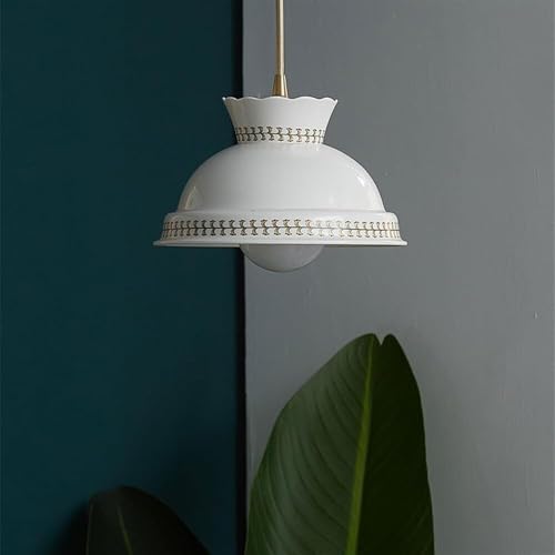 Lustre à tête E27 haut de gamme en céramique blanche minimaliste