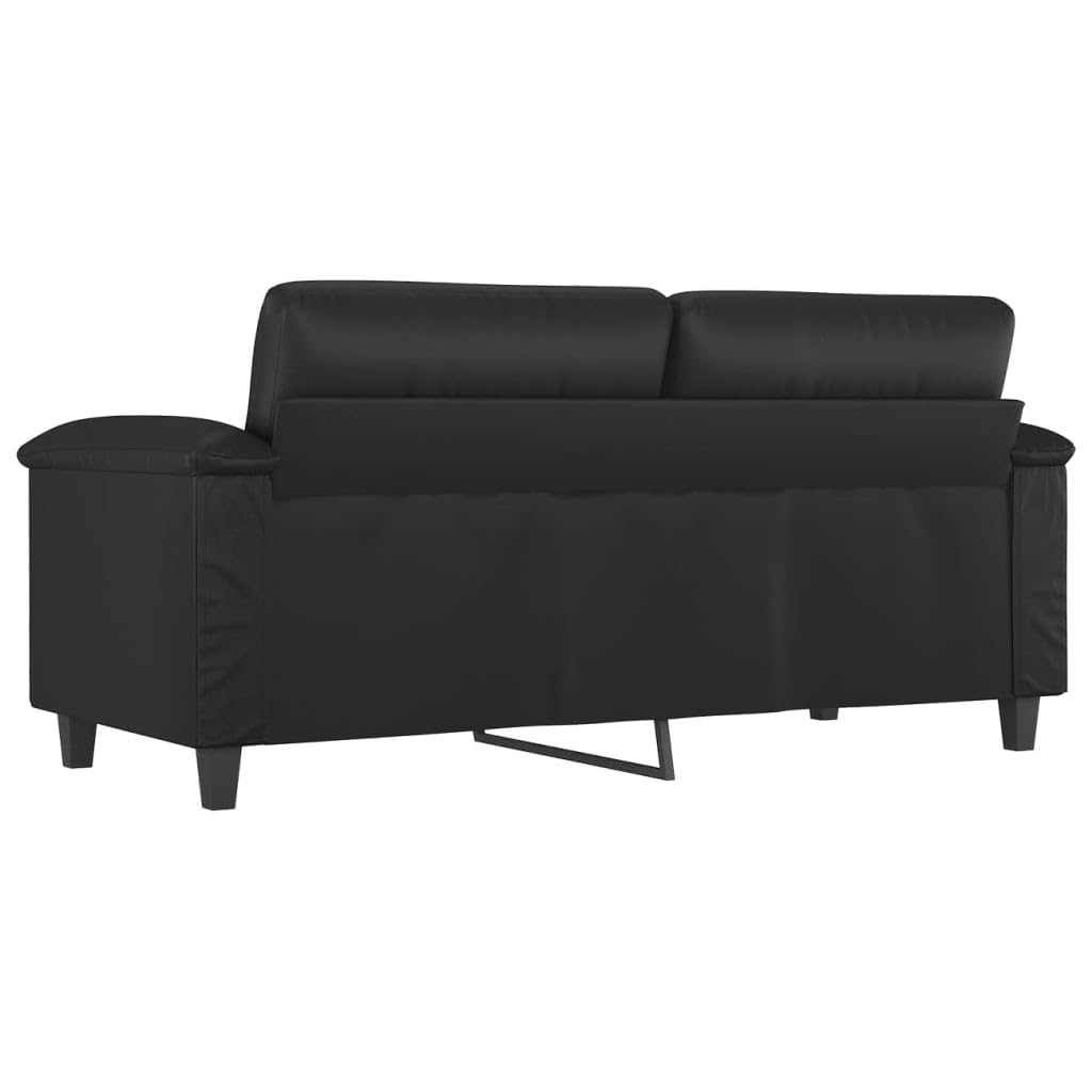 Canapé 2 Places, Causeuse de Salon Fauteuil Sofa 2 Places Noir 170 x 77 x 80 cm Similicuir