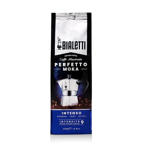 Bialetti Perfetto Mocha Intenso (Powder / Fine Grind / 8.8 oz (250 g)) Italian Coffee, Espresso, Coffee Beans