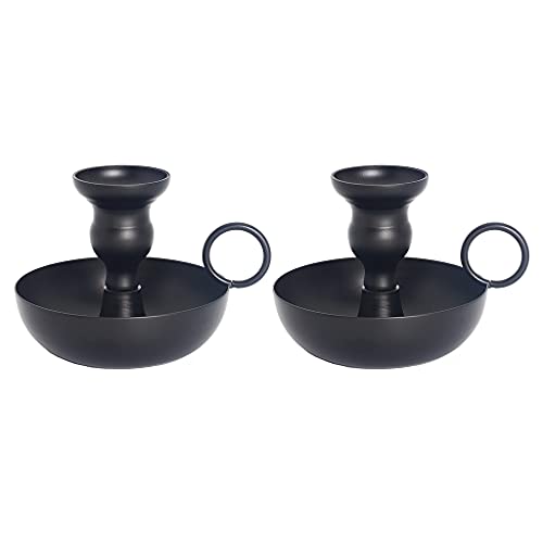 Guaber Stand De Té Candelador Elegante Velador Velas Estilo Black Metal Estilo Antiguo Decoraciones Arte Escritorio para Sala Estar B Dispensador Portable