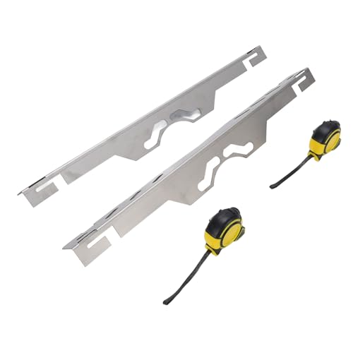 Naroote Plaques D'alignement des Roues Automobiles, Construction en Acier Solide pour Une Mesure Précise, pour Divers Véhicules, Argent