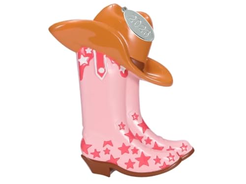 Cowgirl Christmas Ornament - Cowgirl Boot Ornaments, Tree Decorations 2026, Line Dancing Gift, Durable Resin, Arrives in Gift Box
