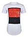 SCREENSHOTBRAND Mens Hipster Hip-Hop Premiun Tees - Stylish Longline Embossed Gold Print T-Shirts Good Vibes - White - Large