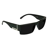 Locs Super Dark Sunglasses Mens Black Wrap Around Lowrider Gangster Cholo Vintage Flat Top (Deville Matte - Fits Med - Lg, Grey)