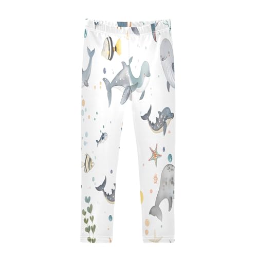 Toddler Girls Leggings Printed Yoga Pants Leggings Marine Animal for Kids