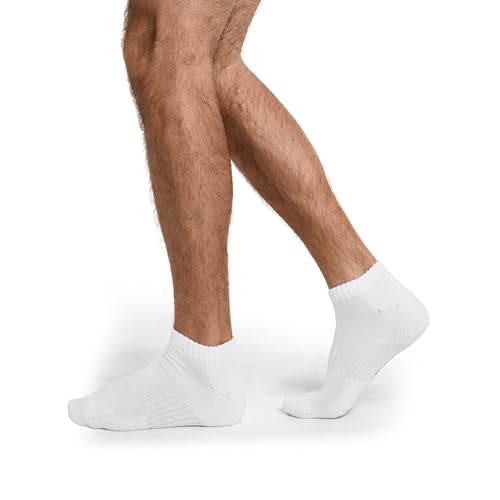Jockey Men's Socks Men's Everyday Cotton Blend Low Cut Sock - 8 Pack, White, 12-152