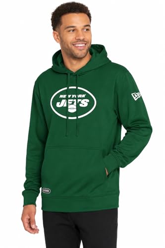 New Era NFL Team Color Mens Stadium Logo Pullover Hoodie New York Jets X-Large