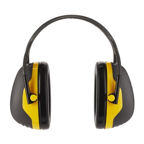 3M Peltor X2 Kapselgehörschutz – idealer Gehörschutz vor hohen Geräuschpegeln im Bereich von 94-105 dB (SNR: 31 dB), zum Beispiel beim Arbeiten mit Schleifmaschinen, 1-er-Pack, Schwarz/Gelb