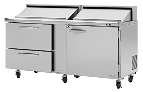Turbo Air 1-Door 2-Drawer Sandwich Salad Prep Table 23-CU.ft. PST-72-D2R(L)-N