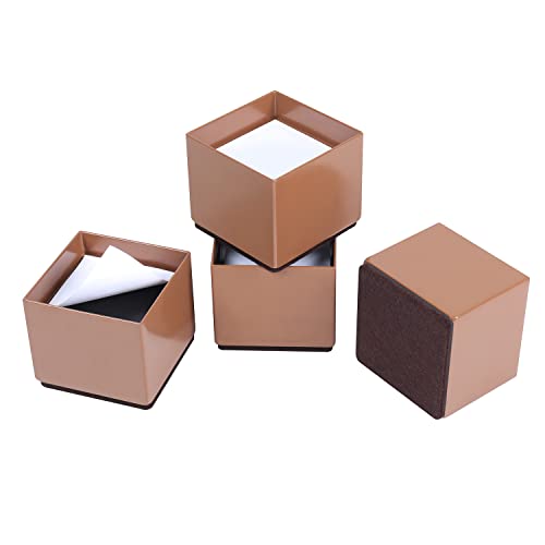 ZDDLOINP Rehausseurs de Meubles, 4Pcs Rehausseur de Meubles en Acier, Rehausseur Pieds de Lit e Table Robustes, 5CM Rehausseurs de Lit pour Meubles Hauteur, Élevez Votre canapé, Table, Chaise,Armoire